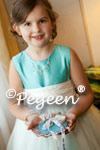 Flower Girl Dress in Tiffany Blue and White Tulle