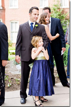 Navy, sage green and new ivory silk flower girl dress