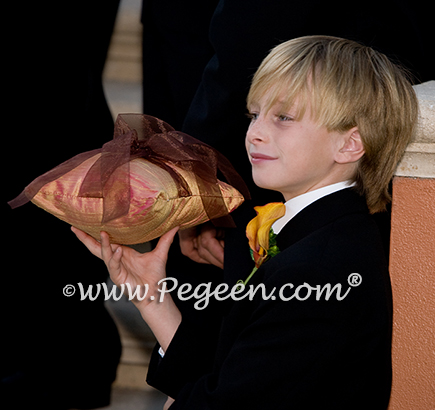 Grapefruit Ringbearer pillow