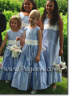 Wisteria and New Ivory flower girl dresses