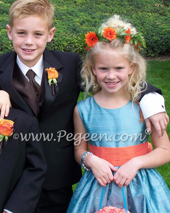 Pegeen Style 398 Adriatic watters and watters matching flower girl dresses