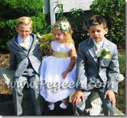 Sunflower yellow and white Flower Girl Dresses Classic Style 326