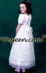 Communion Dresses with Ribbon and Organza 