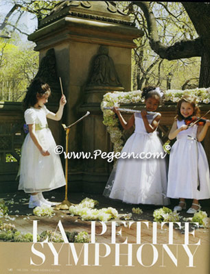 Sage Green Silk Flower Girl Dress 360 in Inside Weddings 