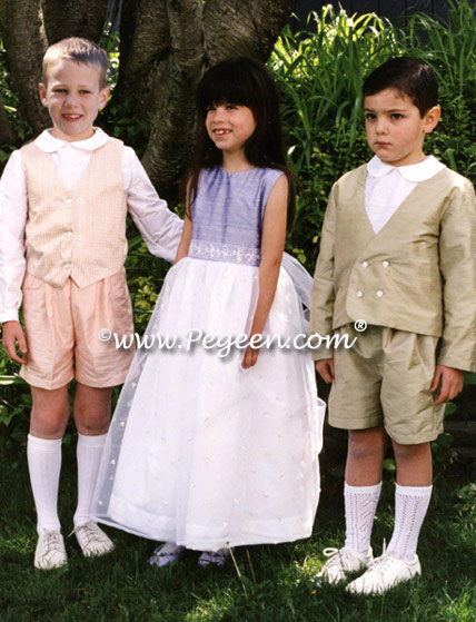 Boy's ring bearer suit style 266 with vest, shirt and shorts