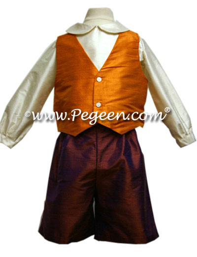 Ring Bearer Suit in Raisin (cooper) Orange Style 266 Boys | Pegeen