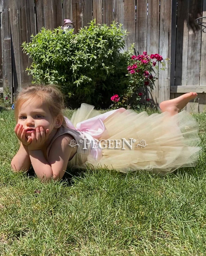 Silk budget flower girl dress Style 1101 Under $100