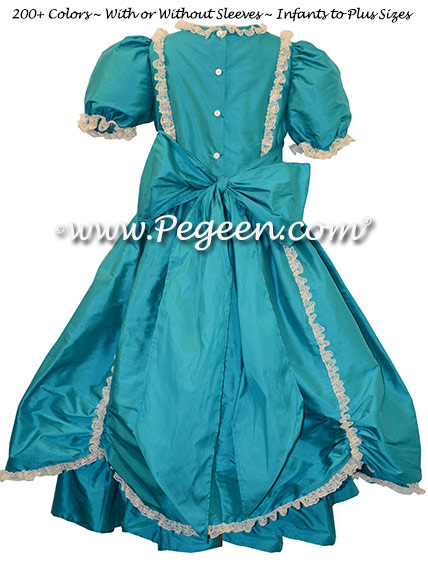 Victorian Style Custom Flower Girl Dress for Infants and Older Children