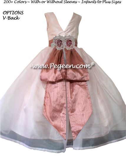 Flower Girl Dress Style 313 in Rum Pink & Blush - one of 200+ colors