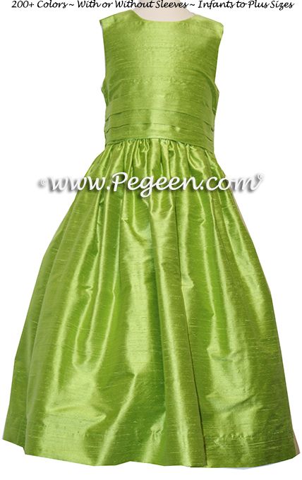 Flower Girl Dress style 318 in Apple Green - one of 200+ colors