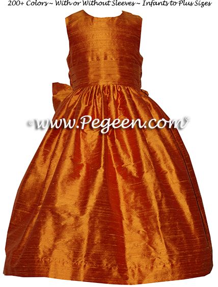 Flower Girl Dress style 318 in Pumpkin - one of 200+ colors