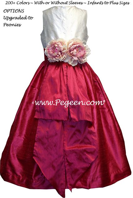 Flower Girl Dress Style 355 shown in Lipstick - one of 200+ colors