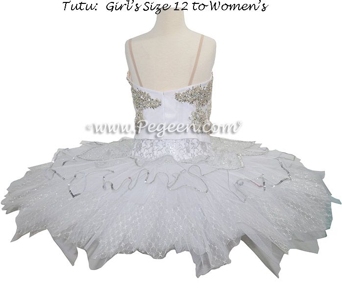 White RhinestoneTutu 700
