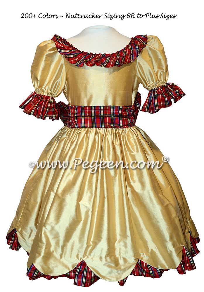 726 CLARA SCALLOP PLAID DRESS
