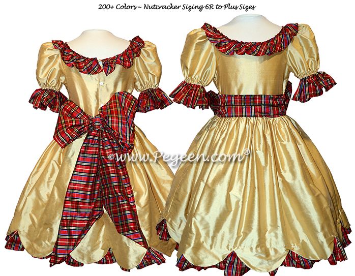 726 CLARA SCALLOP PLAID DRESS