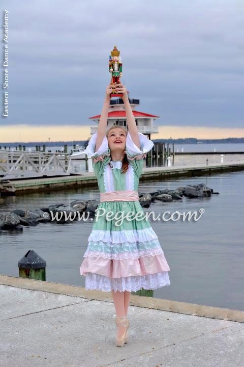 723 CLARA 2 COLOR MULTI RUFFLE DRESS 