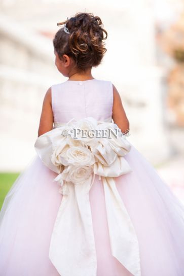 Style 402 in Ballet Pink with Signature Bustle, Crystal and Layerd Tulle