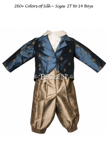 Boys Style 590 - Boys Suit with Vest, Embroidered Jacket 