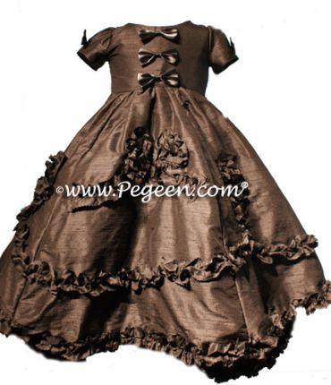Regal Collection - Queen Mary Tudor with  Ruffles flower girl dress style 690 back