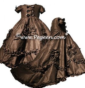Regal Collection - Queen Mary Tudor with  Ruffles flower girl dress style 690 back