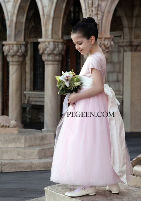 Classic flower girl holiday dress in harvest gold and trimmed with dusty pink roses and black Lace. Reduced deals price Ready to Ship