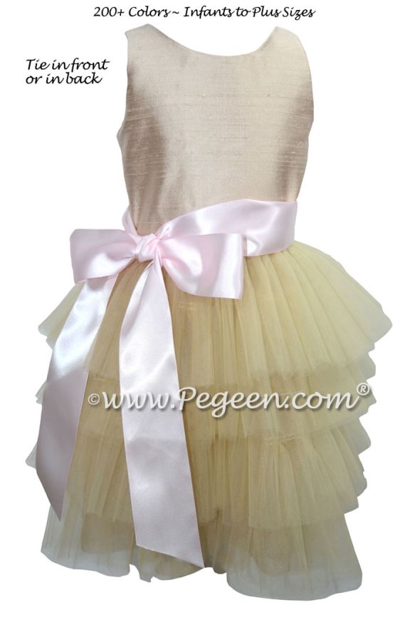 Classic Silk Flower Girl Dress 1101 | Pegeen