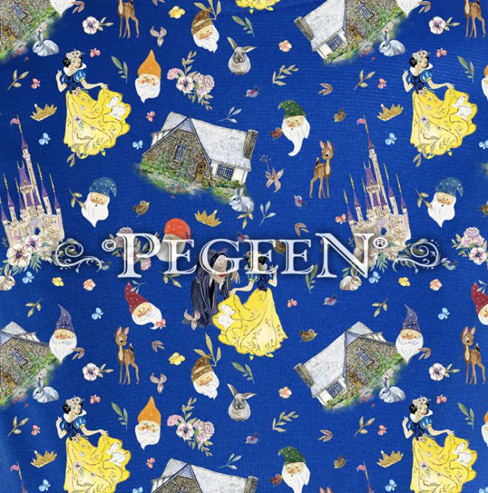 Circle Dress - Pegeen Princess Everyday Print - Snow White Blue
