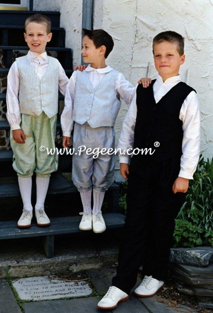 Boy's 3 pc vest - shirt and knicker suit (center)