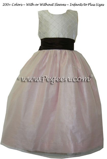 Flower Girl Dress Style 307 Shown with Pink Organza