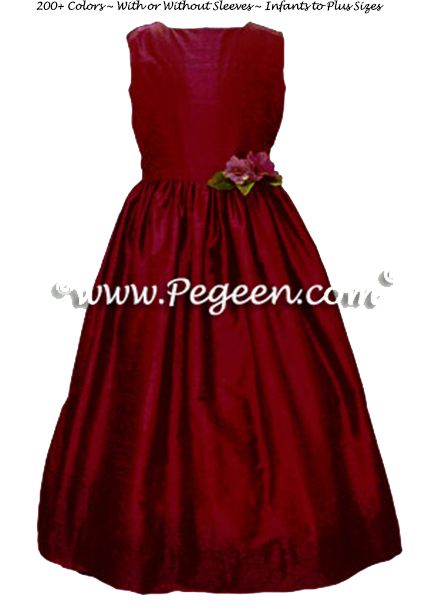 Flower Girl Dress Style 319  shown in burgundy - one of 200+ colors