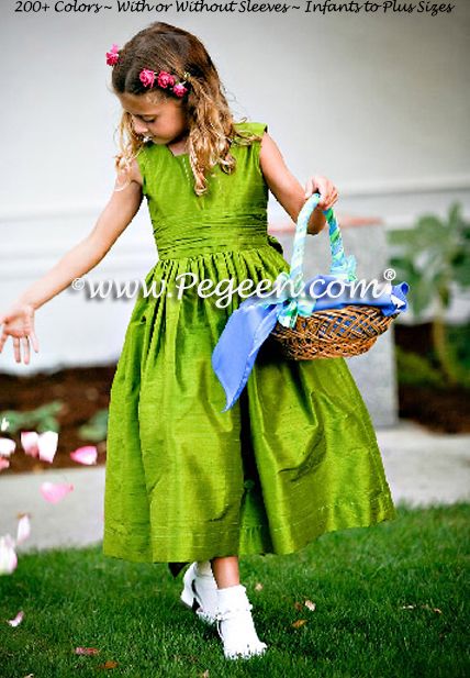Flower Girl Dress Style 319 shown in grass - one of 200+ colors