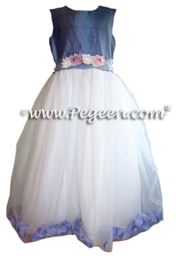 Flower Girl Dress Style 333  shown in periwinkle - one of 200+ colors