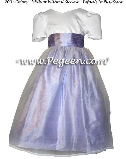 Back Flower Girl Dress Style 350 shown in Lilac - one of 200+ colors