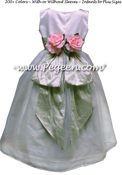 Details Flower Girl Dress Style 350 shown in Foam - one of 200+ colors