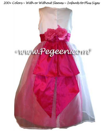 Details Flower Girl Dress Style 350 shown in Raspberry - one of 200+ colors