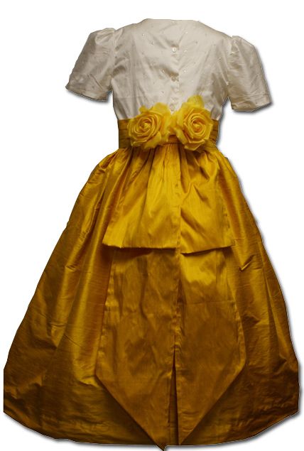 Flower Girl Dress Style 355 shown in Mustard - one of 200+ colors