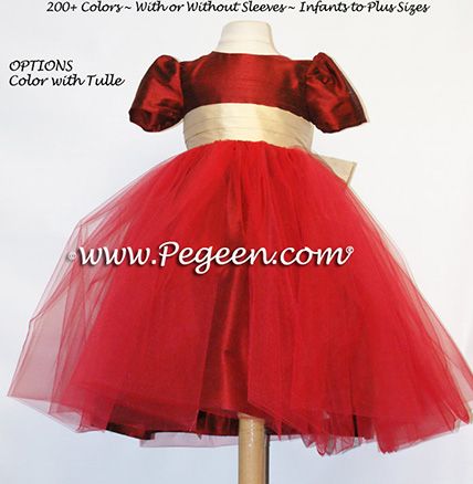 Flower Girl Dress Style 356 shown in Claret - one of 200+ colors