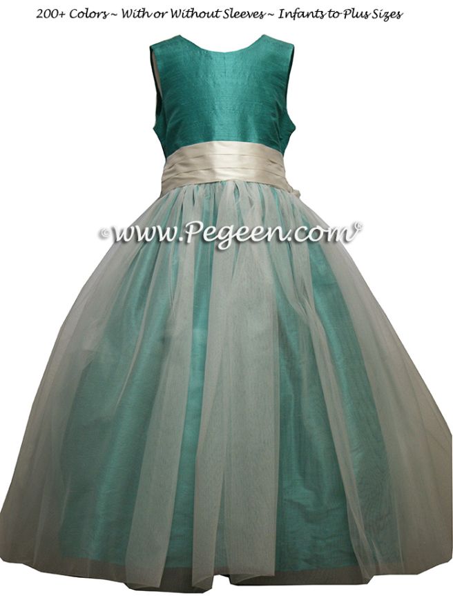 Details Flower Girl Dress Style 356 shown in Paradise - one of 200+ colors