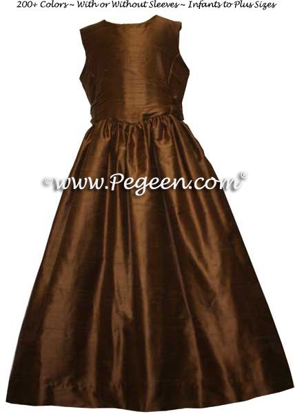 Flower Girl Dresses Style 379 shown in Chocolate  - one of 200+ colors