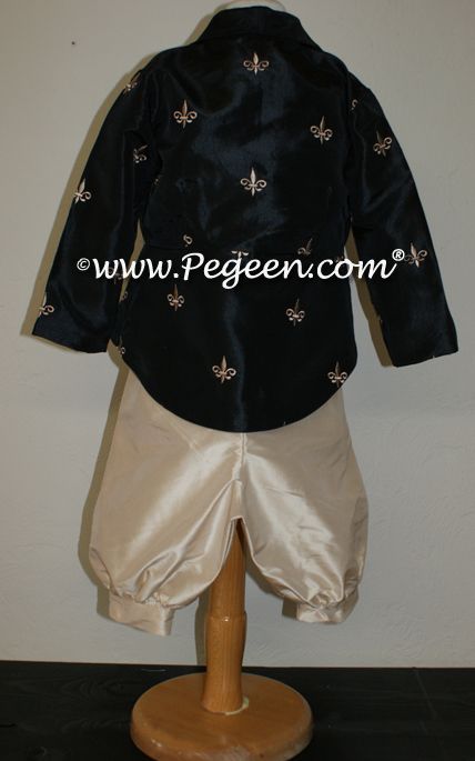 4pc Boys Page Boy Suit with Vest & Embroidered Jacket 