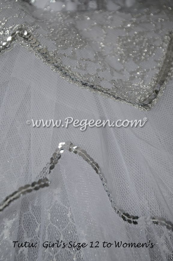 White RhinestoneTutu 700