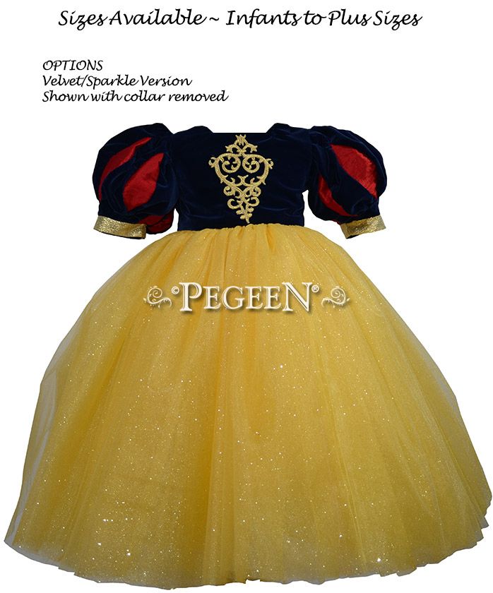 Snow White Dress - Velvet Flower Girl Dress Style 807