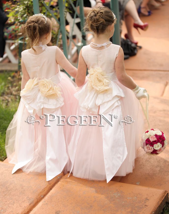 402 Blush Pink Flower GIrl Dress