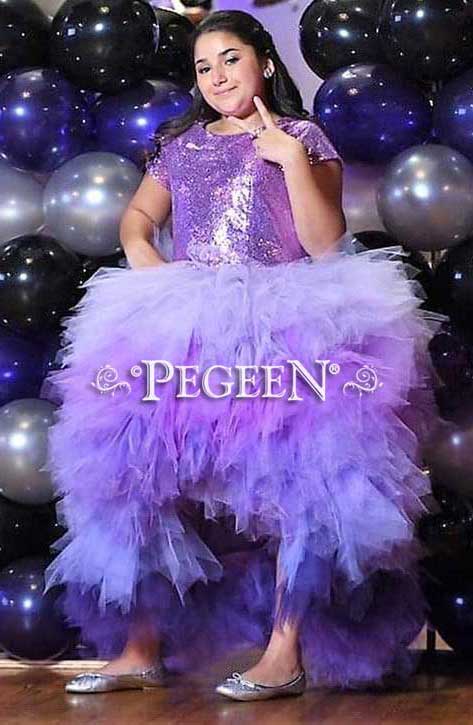 Custom Styled Bat Mitzvah Dress in Purple Ombre