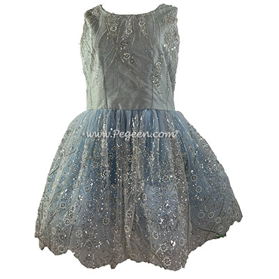 Beaded Jr Bridesmaid Dress with Crystals & Pearls