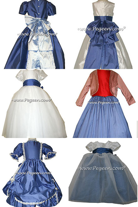 12 of our favorite blueberry silk flower girl dresses