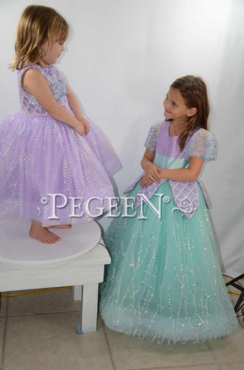 Custom Ariel-Inspired Flower Girl Dresses | Pegeen