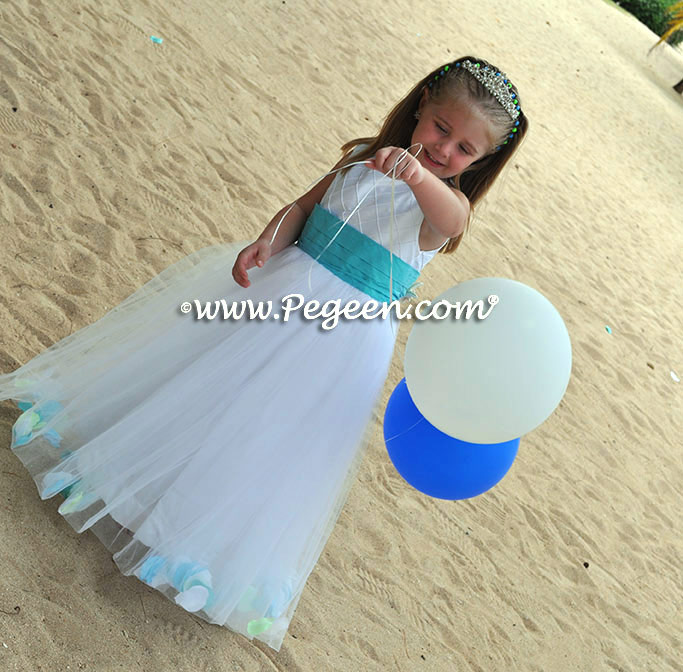 Beach themed clearance flower girl dresses