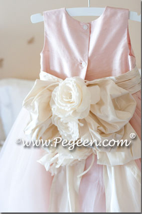 Flower girl dress of The Year - Style 402 in Ballet Pink and Bisque