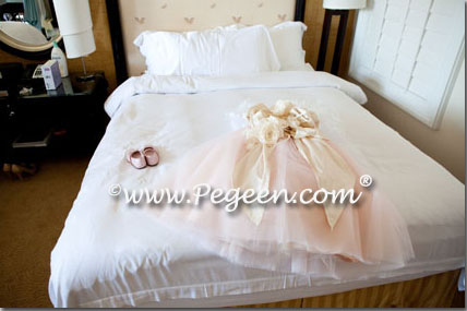 Flower girl dress of The Year - Style 402 in Ballet Pink and Bisque Flower girl dress of The Year - Style 402 in Ballet Pink and Bisque